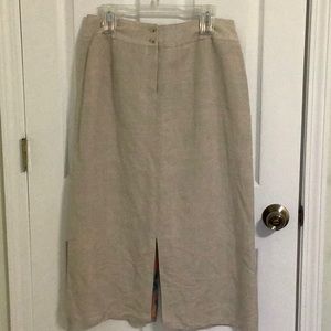 🦋 HARVE BENARD maxi linen skirt.